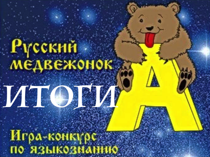 Результаты конкурса «Русский медвежонок – языкознание для всех» по Словении